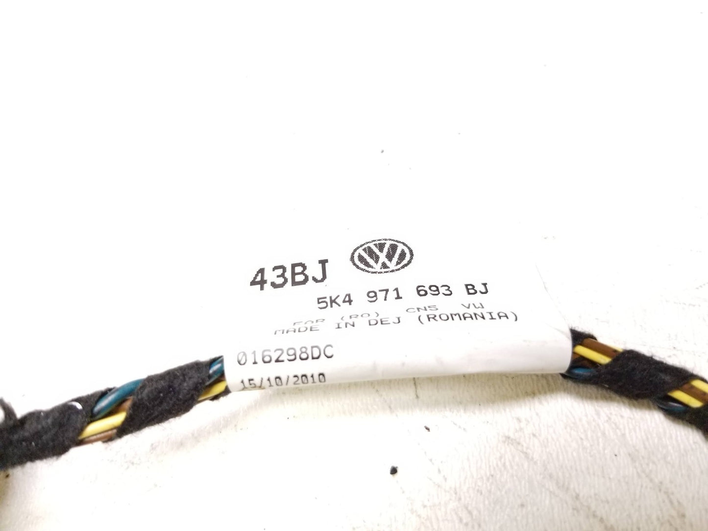 2010 - 2014 VW Golf GTI Door Wire Wiring Harness Front Driver Side Left OEM