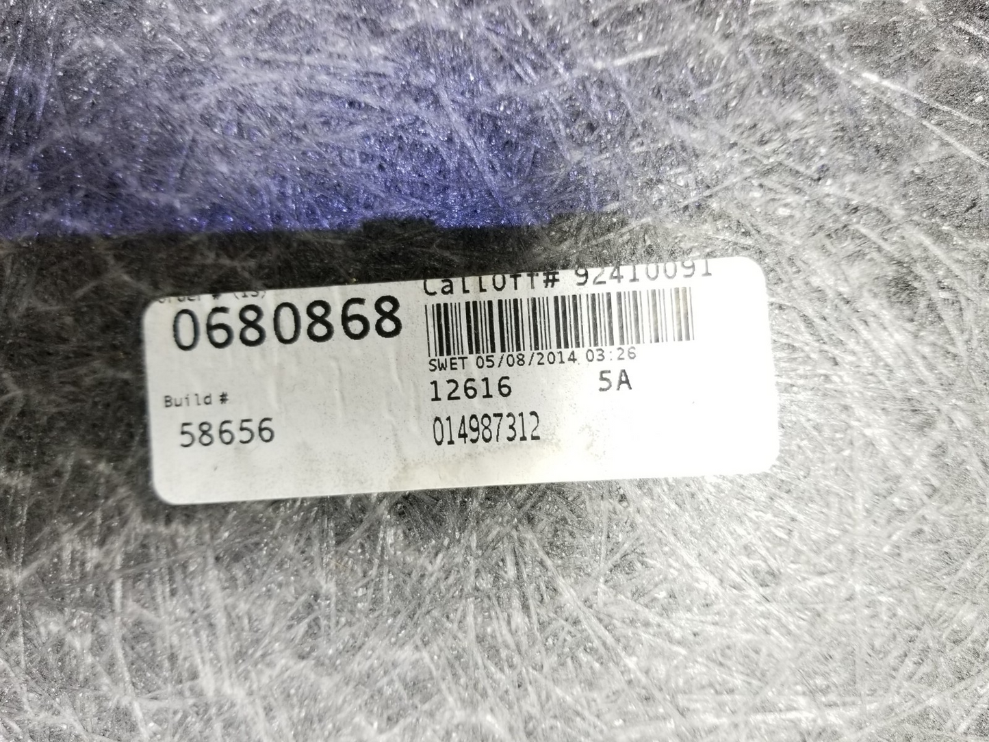 2014 BMW X5 Rear Trunk Cargo Floor Carpet OEM
