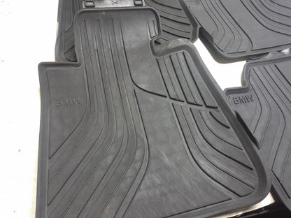 2013 BMW 328i F30 All Weather Rubber Floor Mat Front & Rear 4pcs OEM