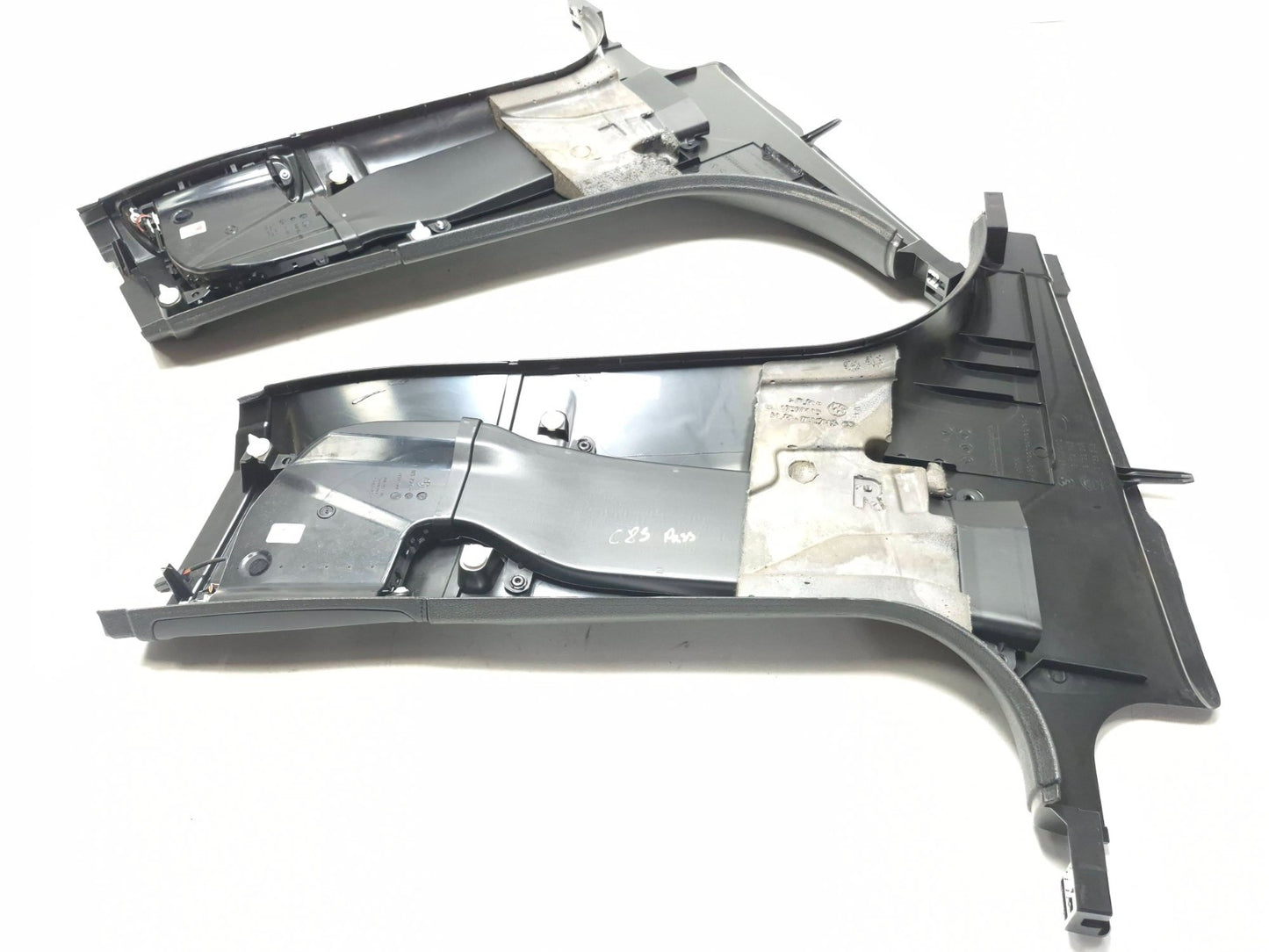 2011 BMW 750li B Pillar Trim Cover Lower Left & Right Pair OEM