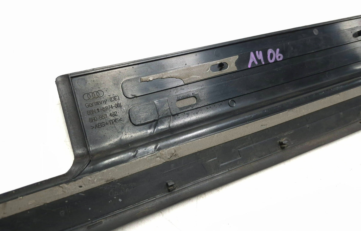 2003-2009 Audi A4 S4 Convertible Front Right Passenger Door Sill Trim Plate OEM