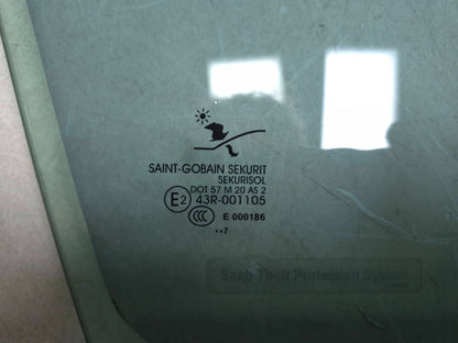 2007 Saab 9-5 Aero Front Passenger Window Glass OEM