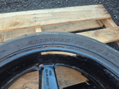 2002 Yamaha R6 Yzf-r6 Rear Wheel Rim J17xmt5.50 & Tire 180/55zr17 OEM