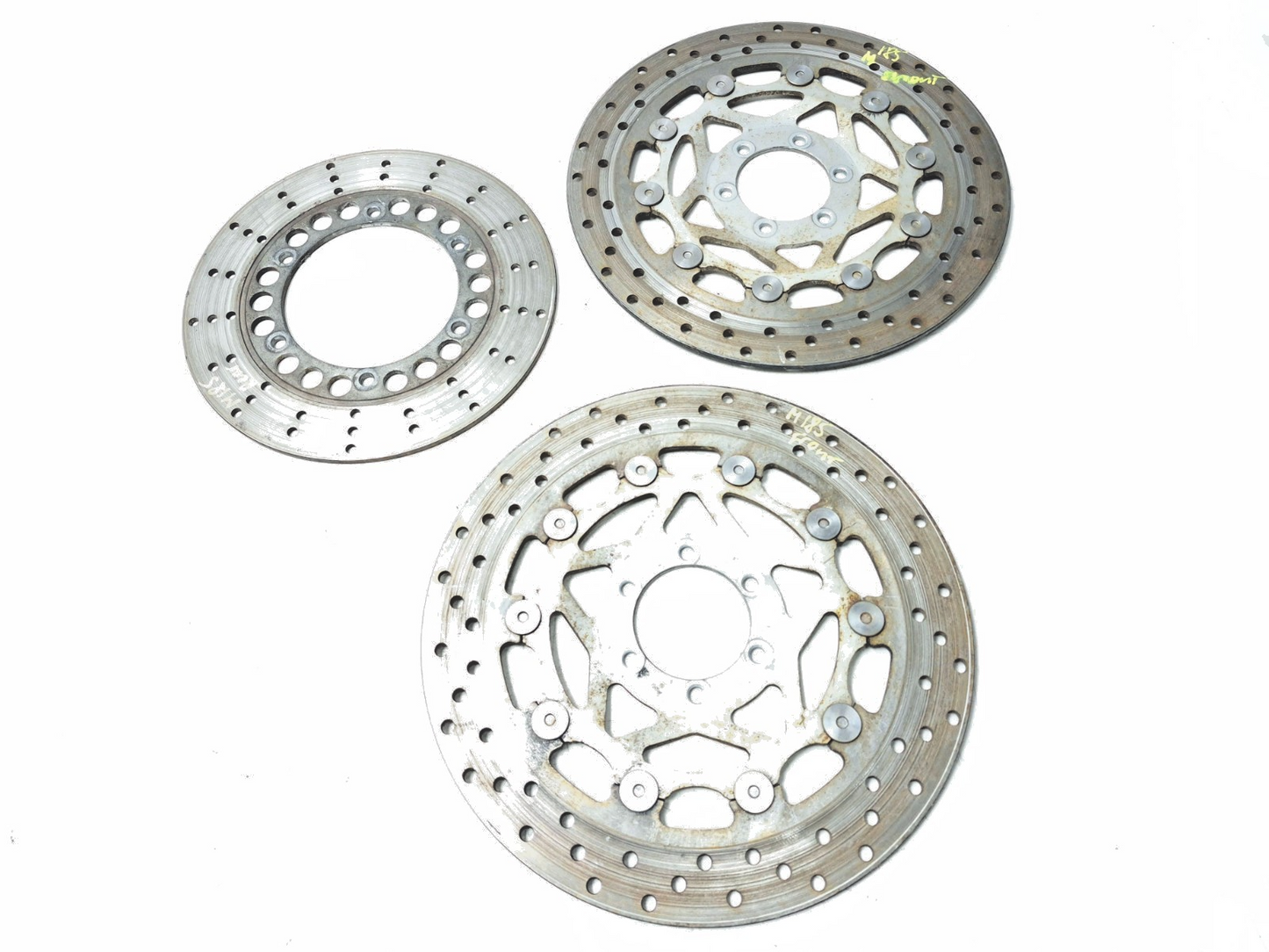 1991 Yamaha Fzr600r Brake Rotor Disc Front & Rear 3pcs OEM