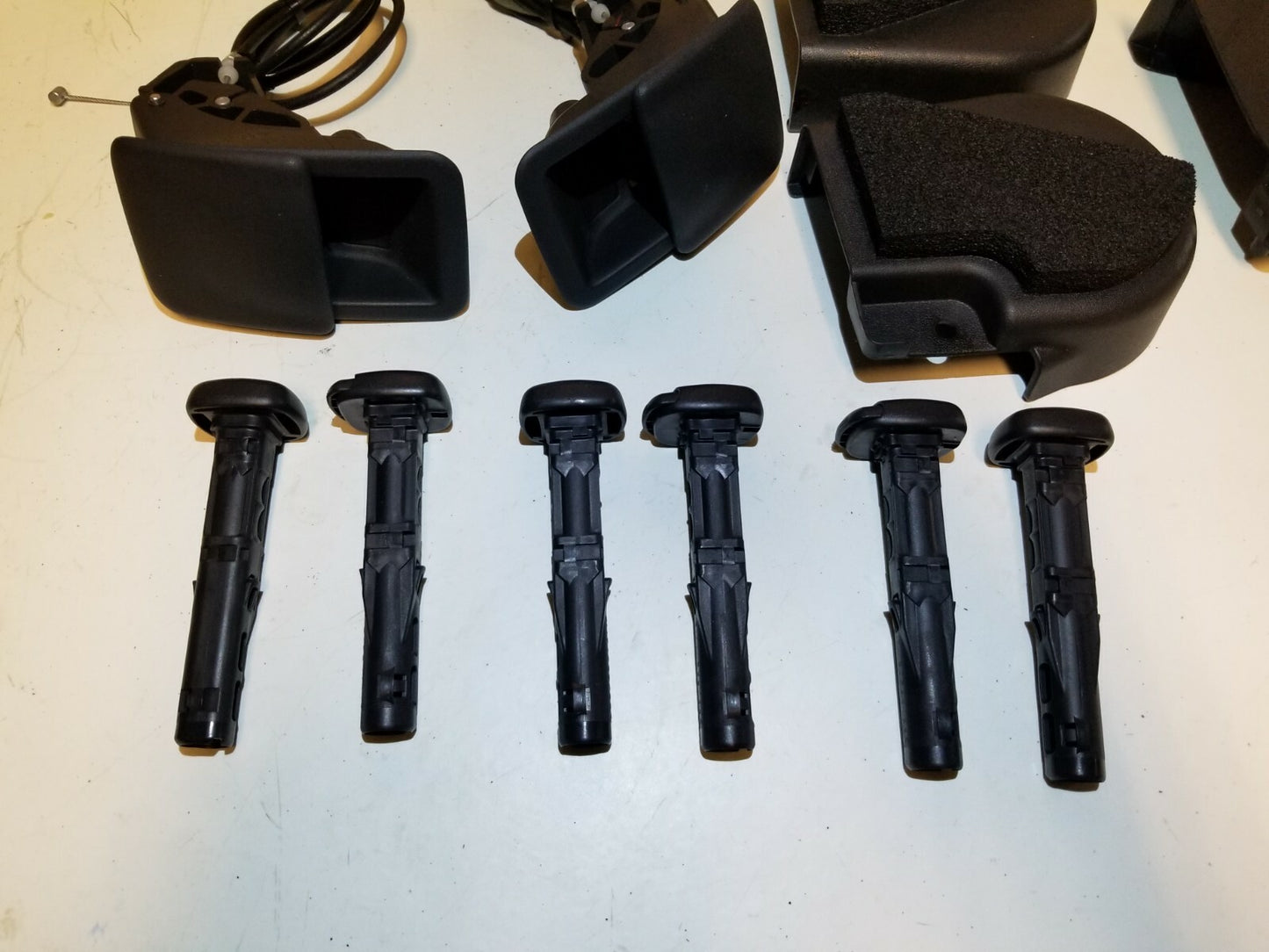 2012 Scion Tc Rear Seat Trim & Seat Lock Control Lever & Guide Sleeve 13 Pcs OEM