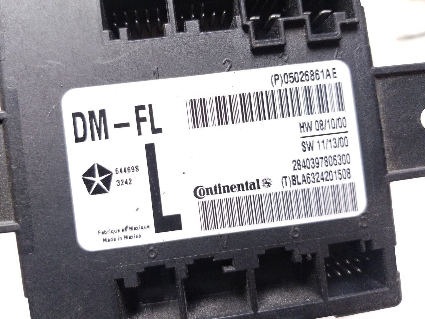 2008 - 2020 Dodge Grand Caravan Door Module Relay Front Driver Side Left OEM