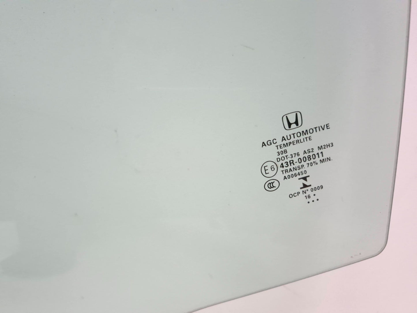 2017 Honda Civic Door Window Glass Rear Driver Side Left OEM