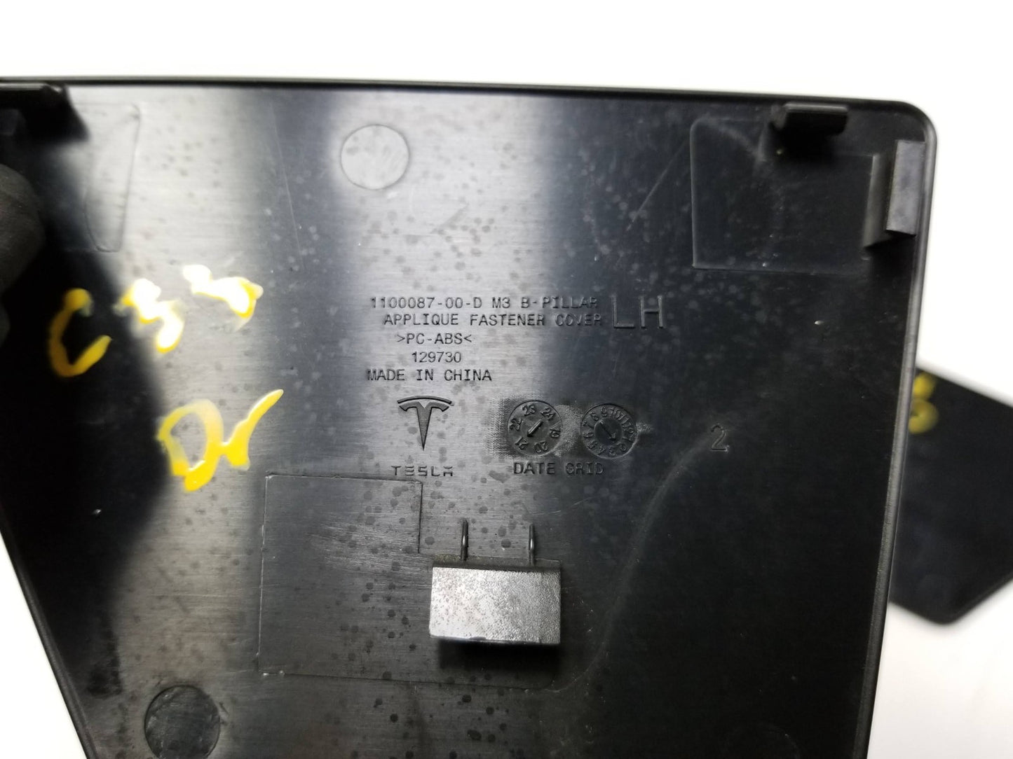 2021 Tesla Model 3 Pillar Applique Cover Left & Right Pair OEM