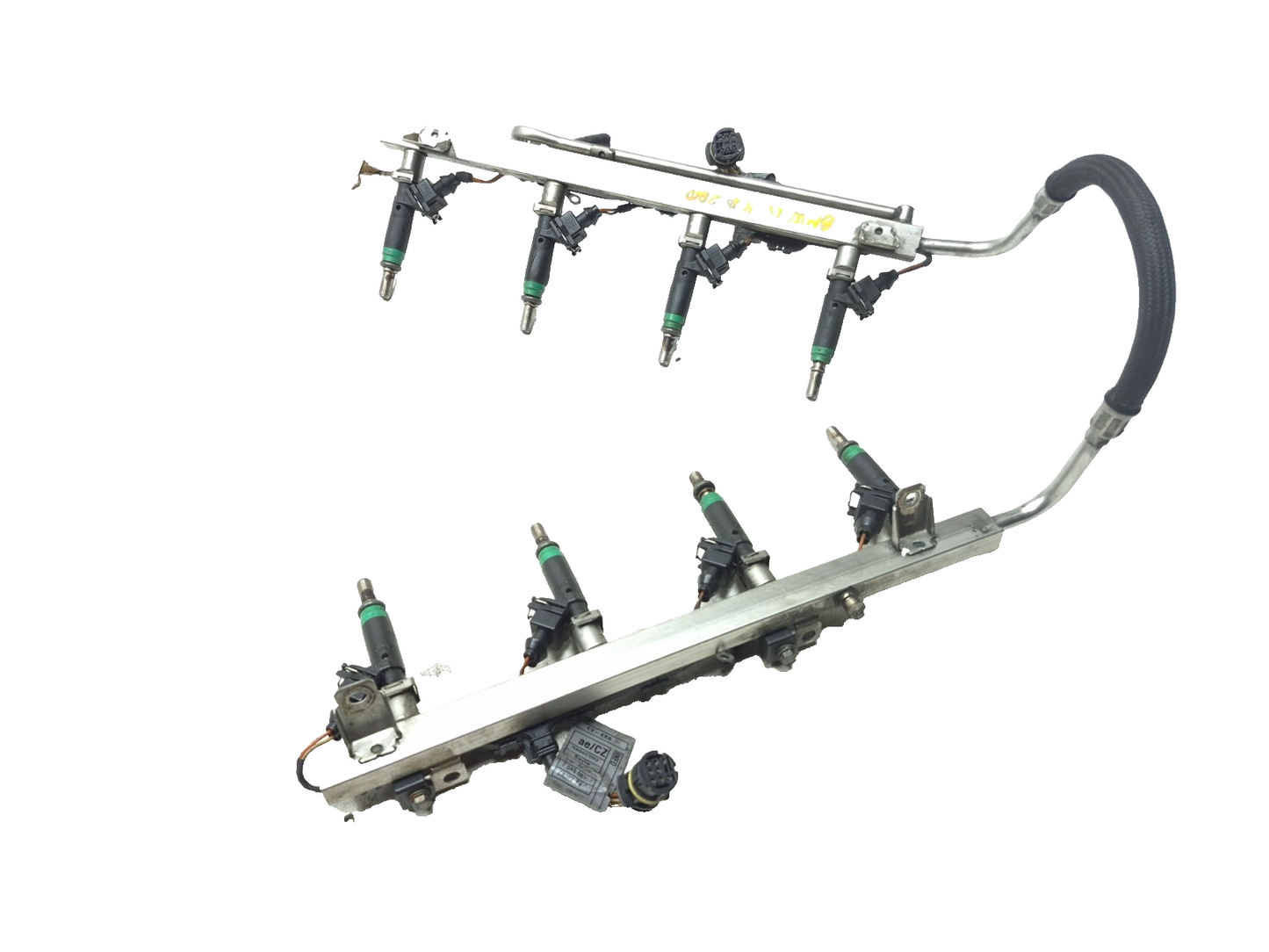 2010 BMW X5 4.8l Fuel Rail W/ Fuel Injector Set OEM