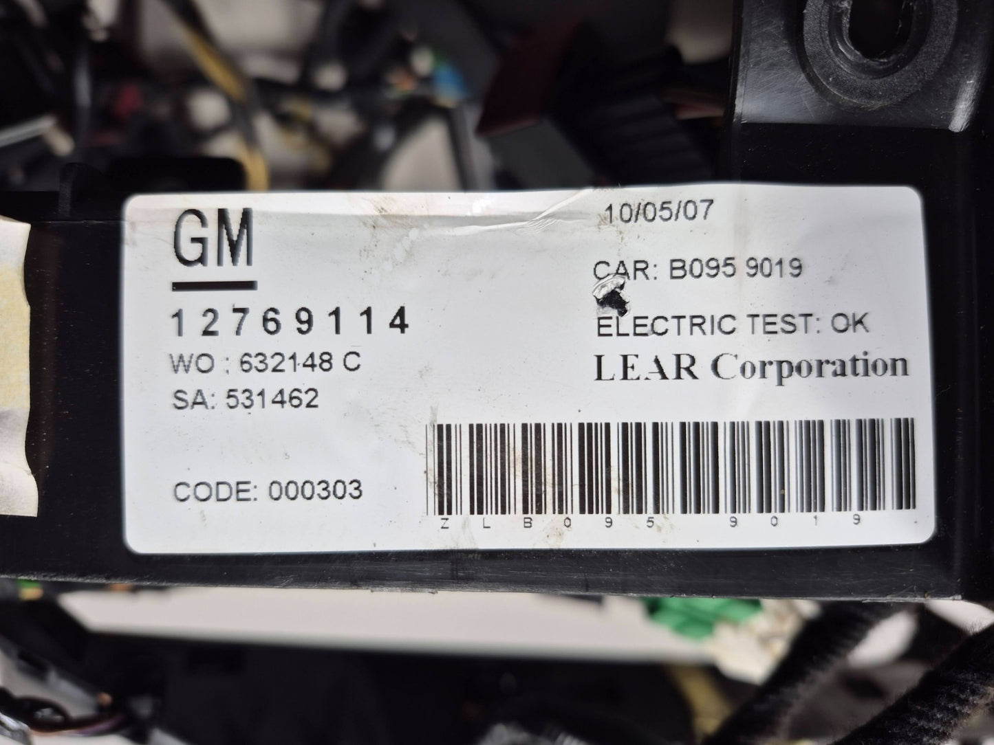 2007 Saab 9-5 Aero Main Dashboard Interior Wiring Harness W/ Fuse Box OEM