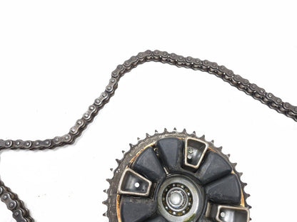 2004 Kawasaki Vulcan 800 Vn800 Rear Wheel Hub & Sprocket W/ Drive Chain OEM