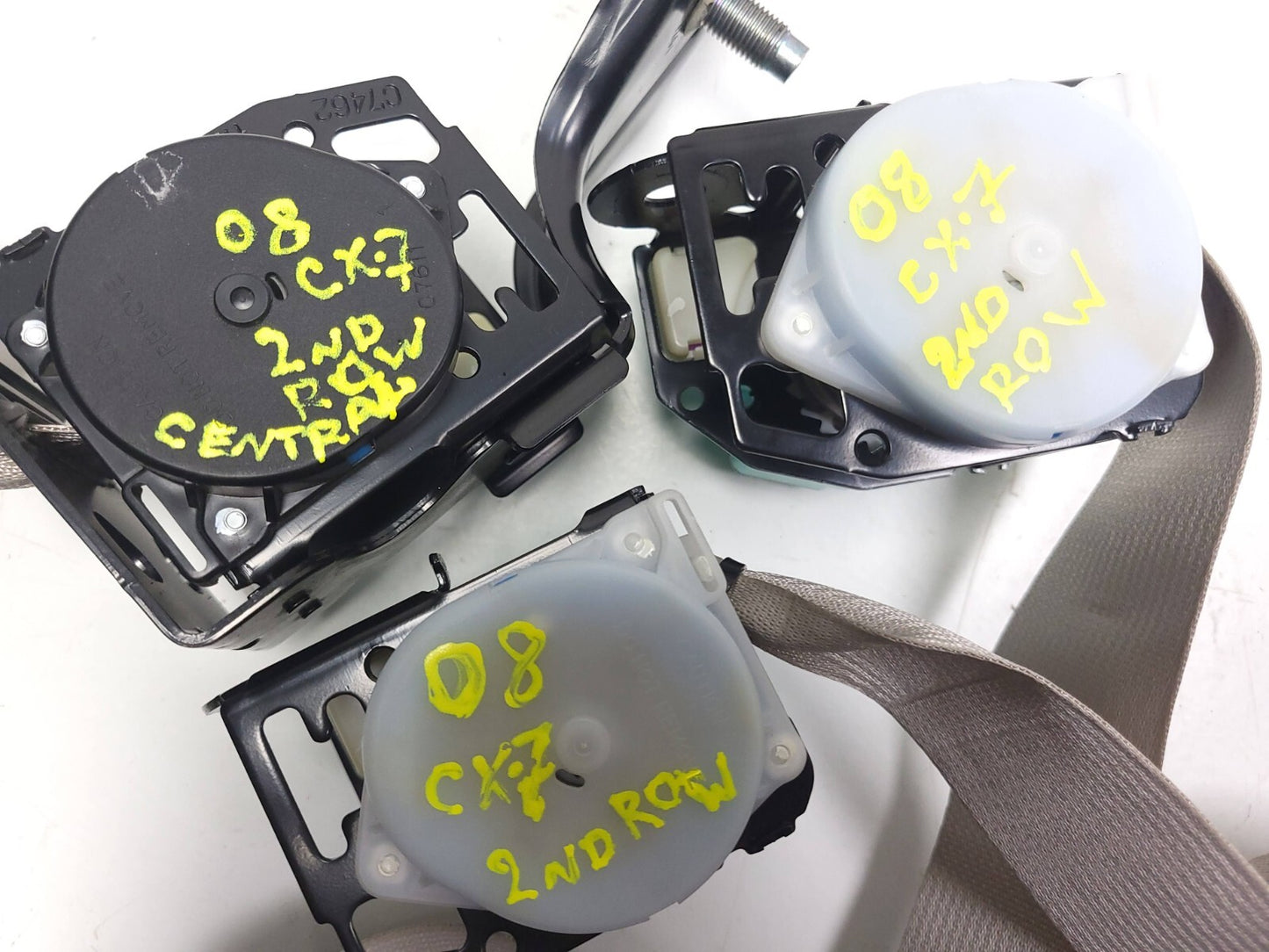 2009 Mazda Cx-7 2nd Row Seat Belt 3pcs OEM