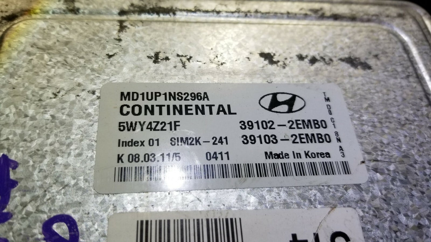 2011 Hyundai Elantra Engine Control Module Ecu Ecm OEM