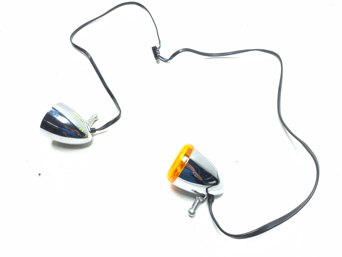 2000-2022 Harley Sportster Softail Dyna Front Chrome Bullet Turn Signal 2pcs