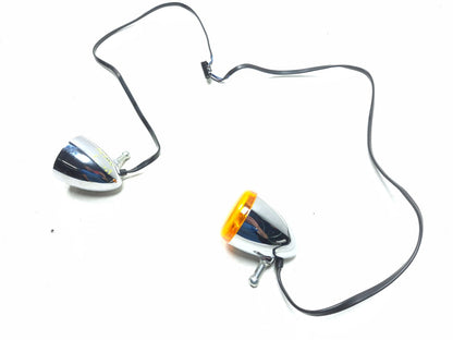 2000-2022 Harley Sportster Softail Dyna Front Chrome Bullet Turn Signal 2pcs