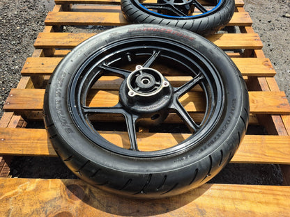 2006 Kawasaki Ninja 250 Ex250 Wheel Rim W/tire Front & Rear Pair OEM