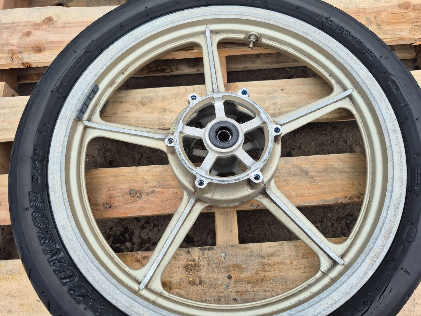 1993 Yamaha Xv750 Wheel Rim W/ Tire Front & Rear Pair R 19 R 15 OEM
