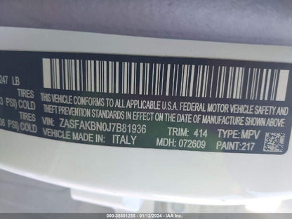 17-19 Alfa Romeo Stelvio Window Regulator Panel Front Passenger Side Right OEM