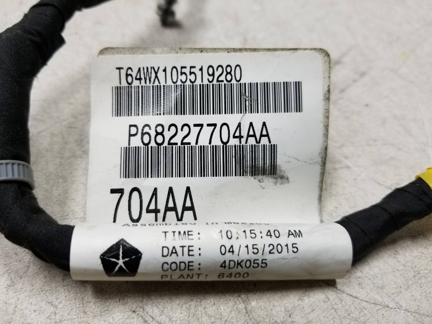 2015 Dodge Dart Seat Wire Wiring Harness Front Passenger Side Right OEM