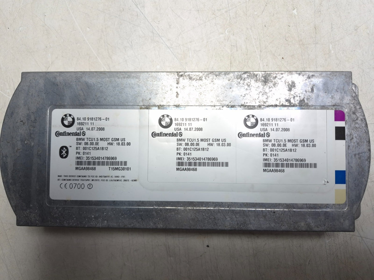 2008 BMW X6 E71 Telematic Bluetooth Control Module OEM