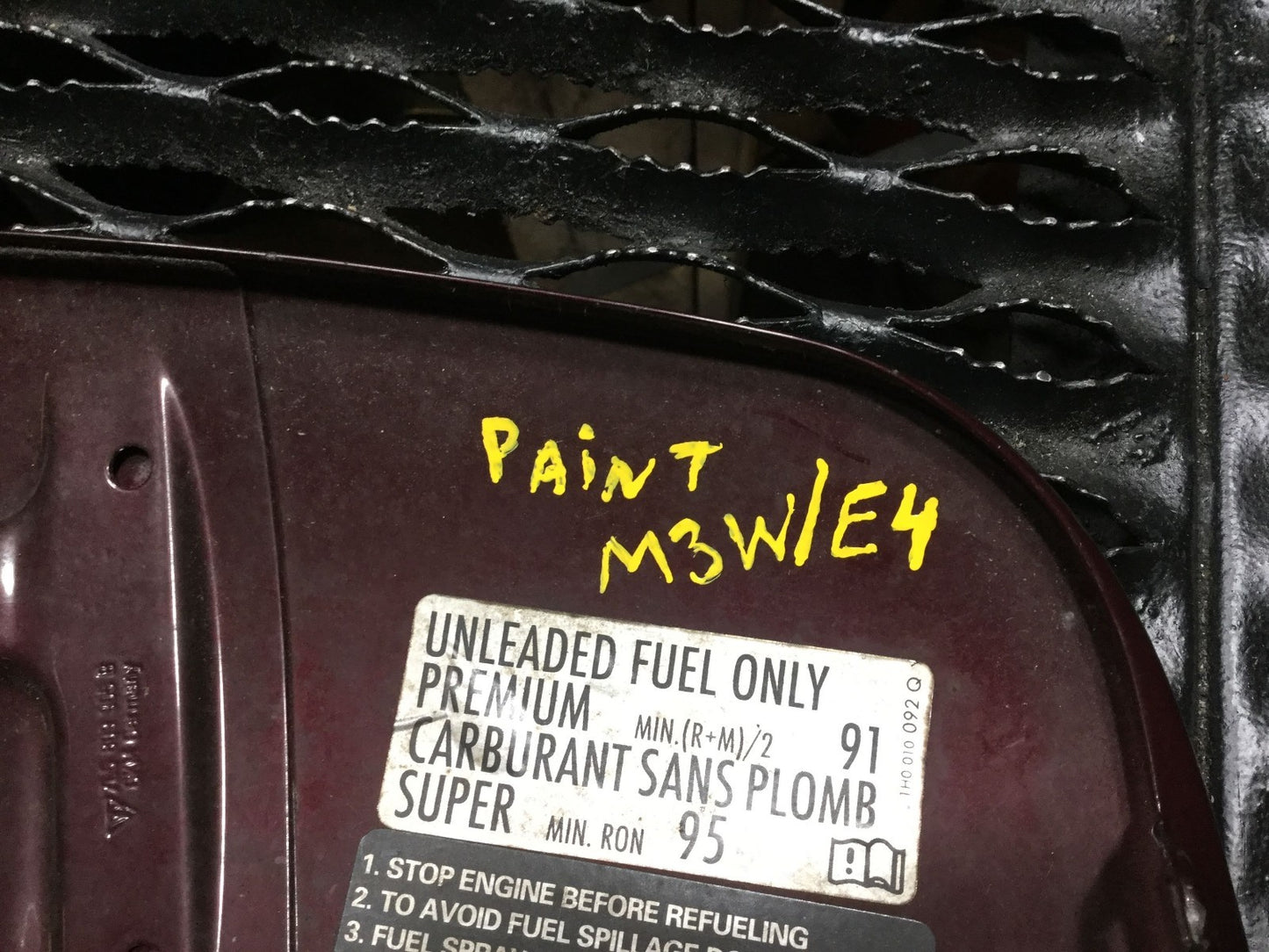 03 04 05 06 Porsche Cayenne Fuel Tank Door Lid Gas Filler OEM Paint Code: M3w/e4