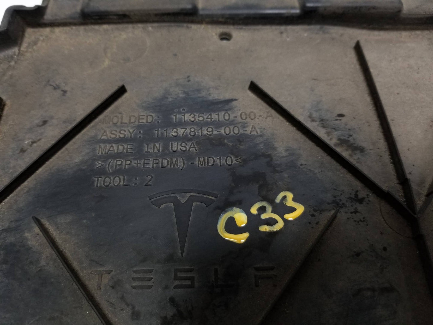 2021 Tesla Model 3 Rear Bumper Underbody Lower Board Cover OEM