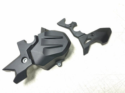 2019 Kawasaki Z400 Er400d Front Left Sprocket Cover & Right Frame Cover Pair OEM