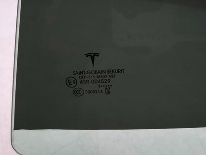2021 Tesla Model 3 Rear Door Window Glass Driver Side Left OEM
