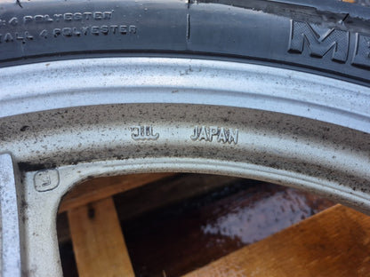 1994 Yamaha Virago Xv1100 Rear & Front Wheel W/ Tire Pair R 15 R 19 OEM