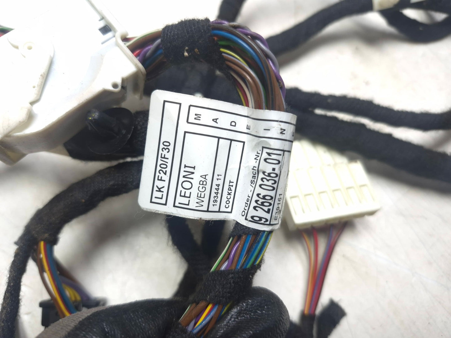 2013 BMW 328i F30 Instrument Panel Wiring Harness OEM