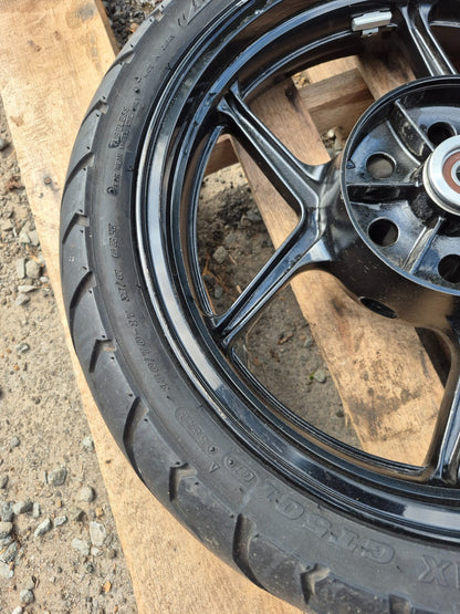 2008 Kawasaki Ninja 250r Ex250 Wheel Rim & Tire Front & Rear *straight* OEM