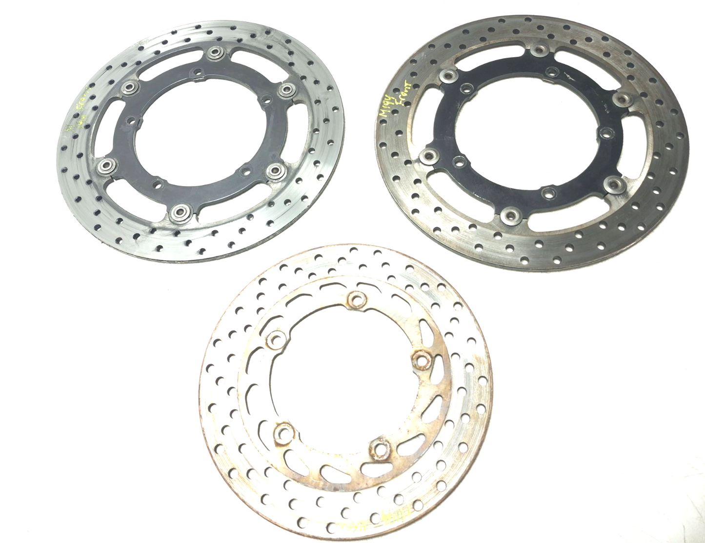 2009 Yamaha Fz6r Brake Disc Rotor Front & Rear 3pcs OEM