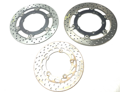 2009 Yamaha Fz6r Brake Disc Rotor Front & Rear 3pcs OEM