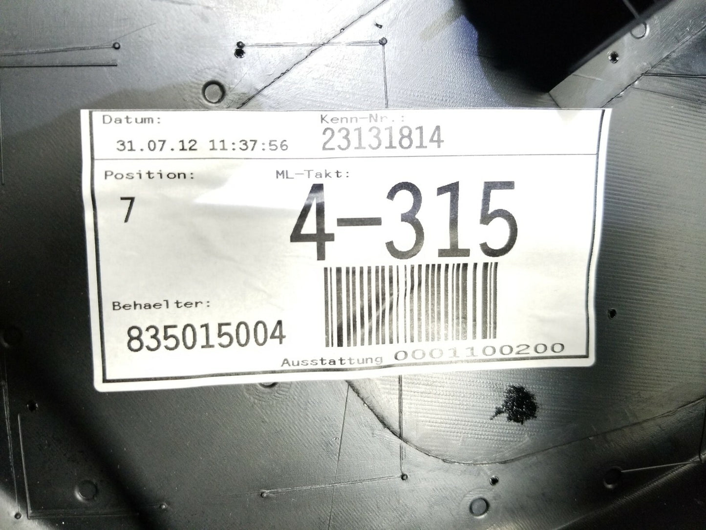 2012 Audi Q5 Front Passenger Door Panel OEM