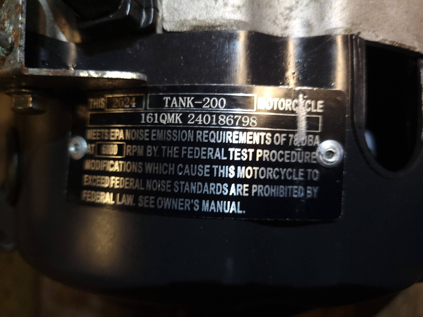 2023 Qianxin Fy200t Tank Pro Complete Engine Motor 168 Сс OEM
