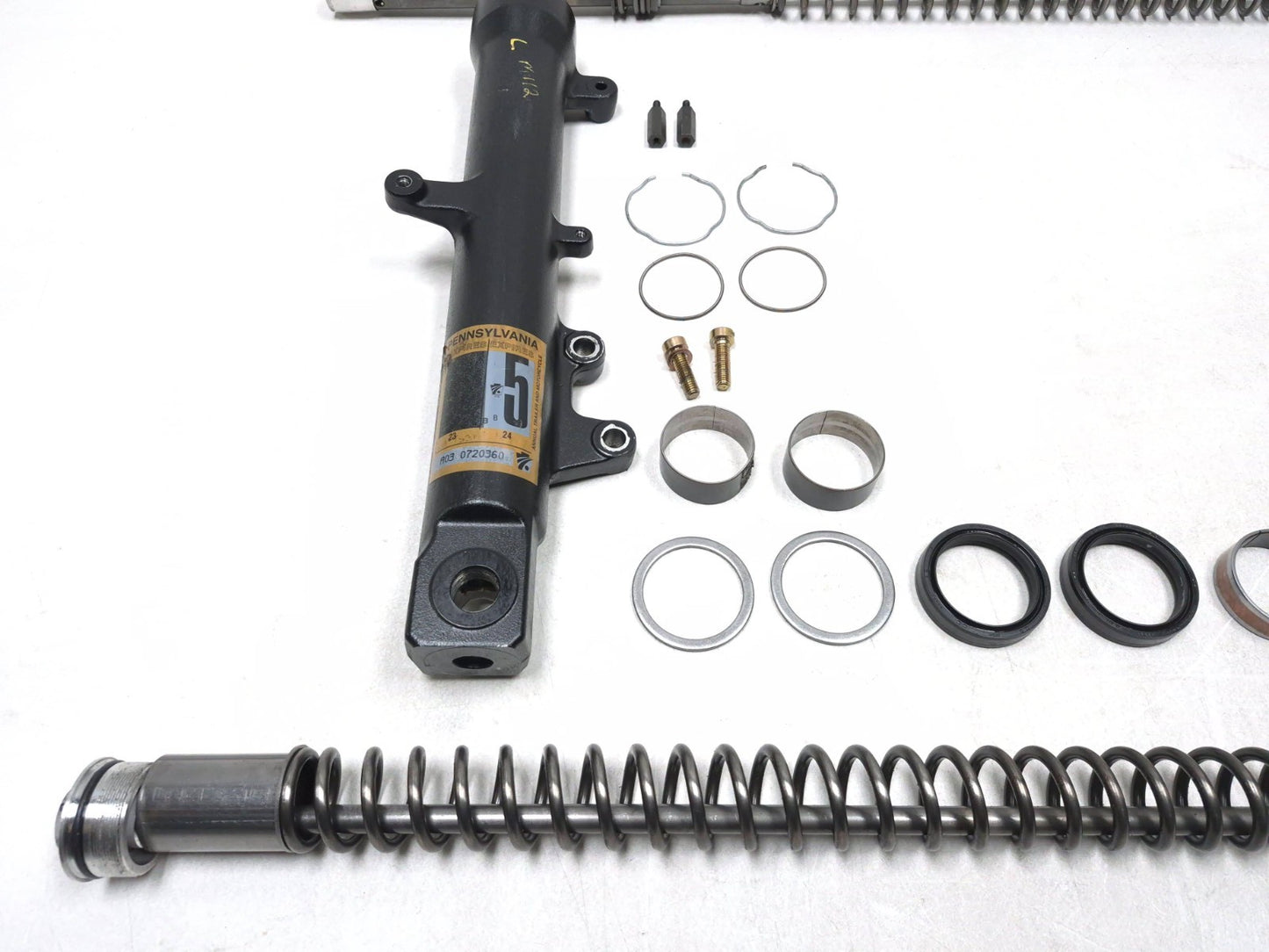 2002 Suzuki V-strom Dl 1000 Front Fork Left Tube Lower & Spring Damper Pair OEM