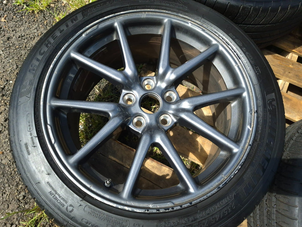 2019 Tesla Model 3 Wheel Rim W/tire Michelin 235/45/r18 18x8.5j 5.8/32 4 Pcs OEM