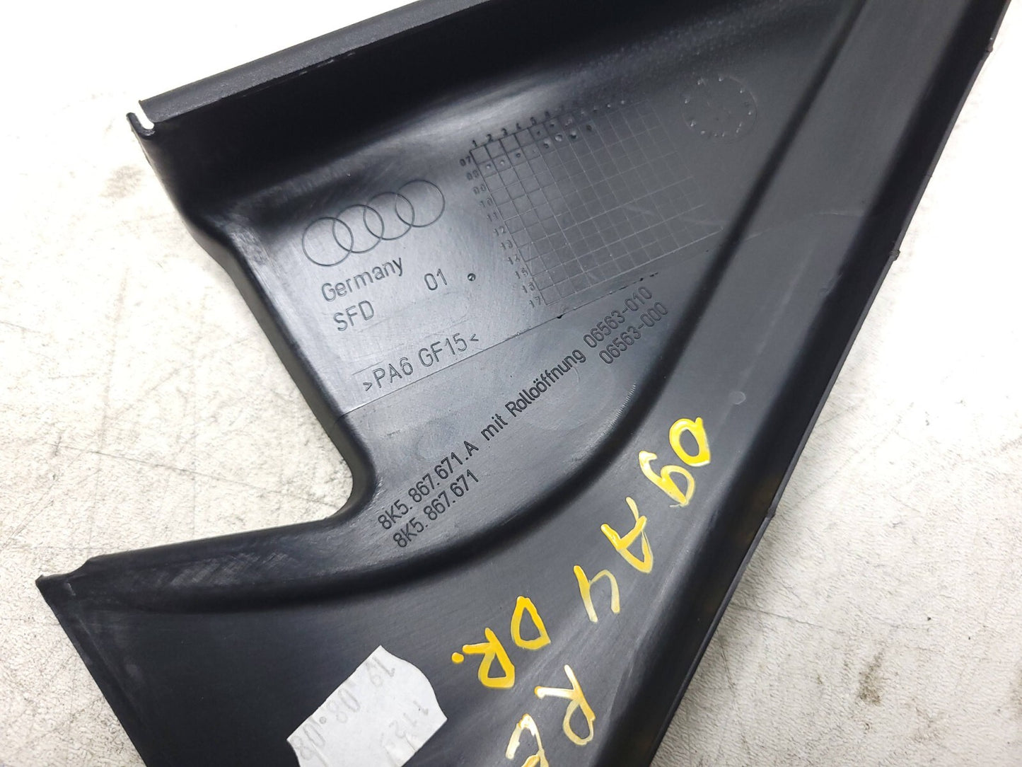2009 Audi A4 S4 Sedan Door Window Frame Trim Rear Driver Side Left OEM