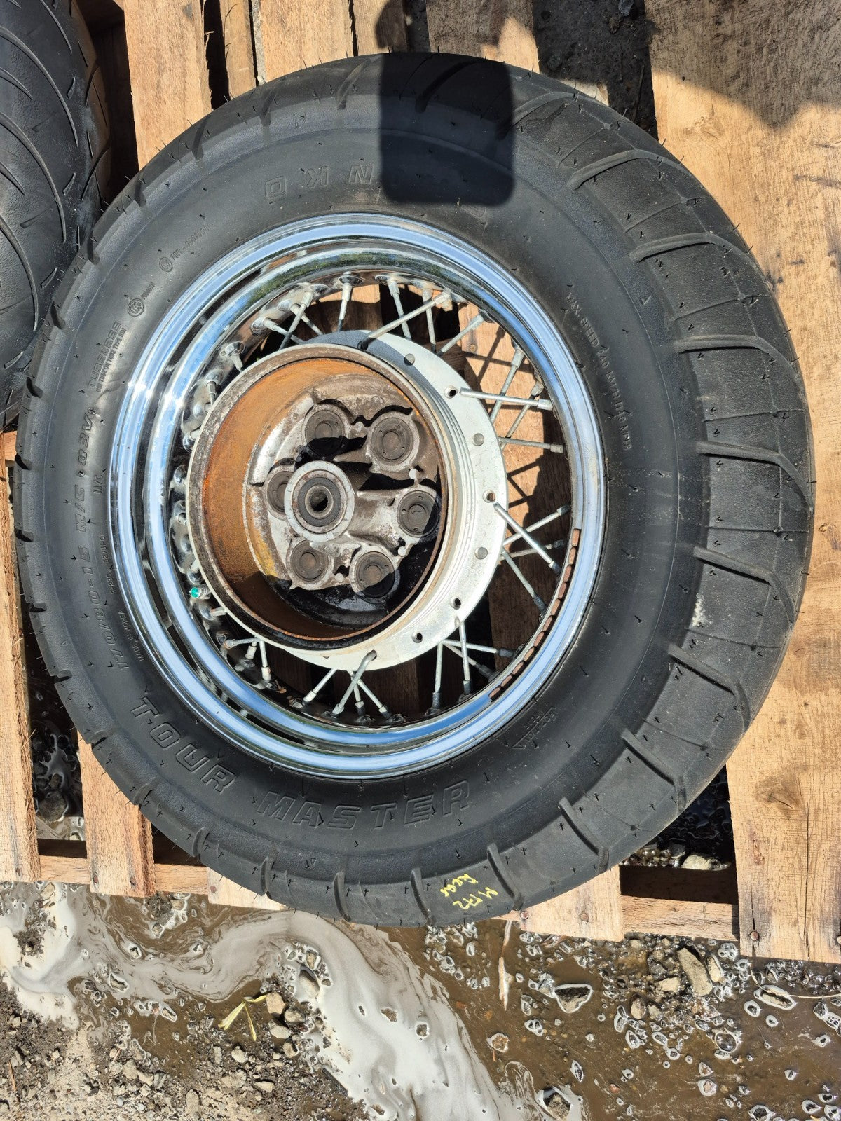 1999 Yamaha V Star Xvs650 Classic Wheel Rim & Tire Front & Rear *straight* OEM