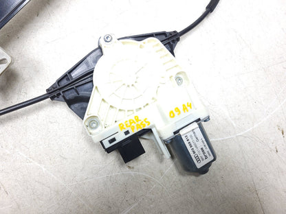 09 - 16 Audi A4 S4 Sedan Rear Window Regulator & Motor Passenger Side Right OEM