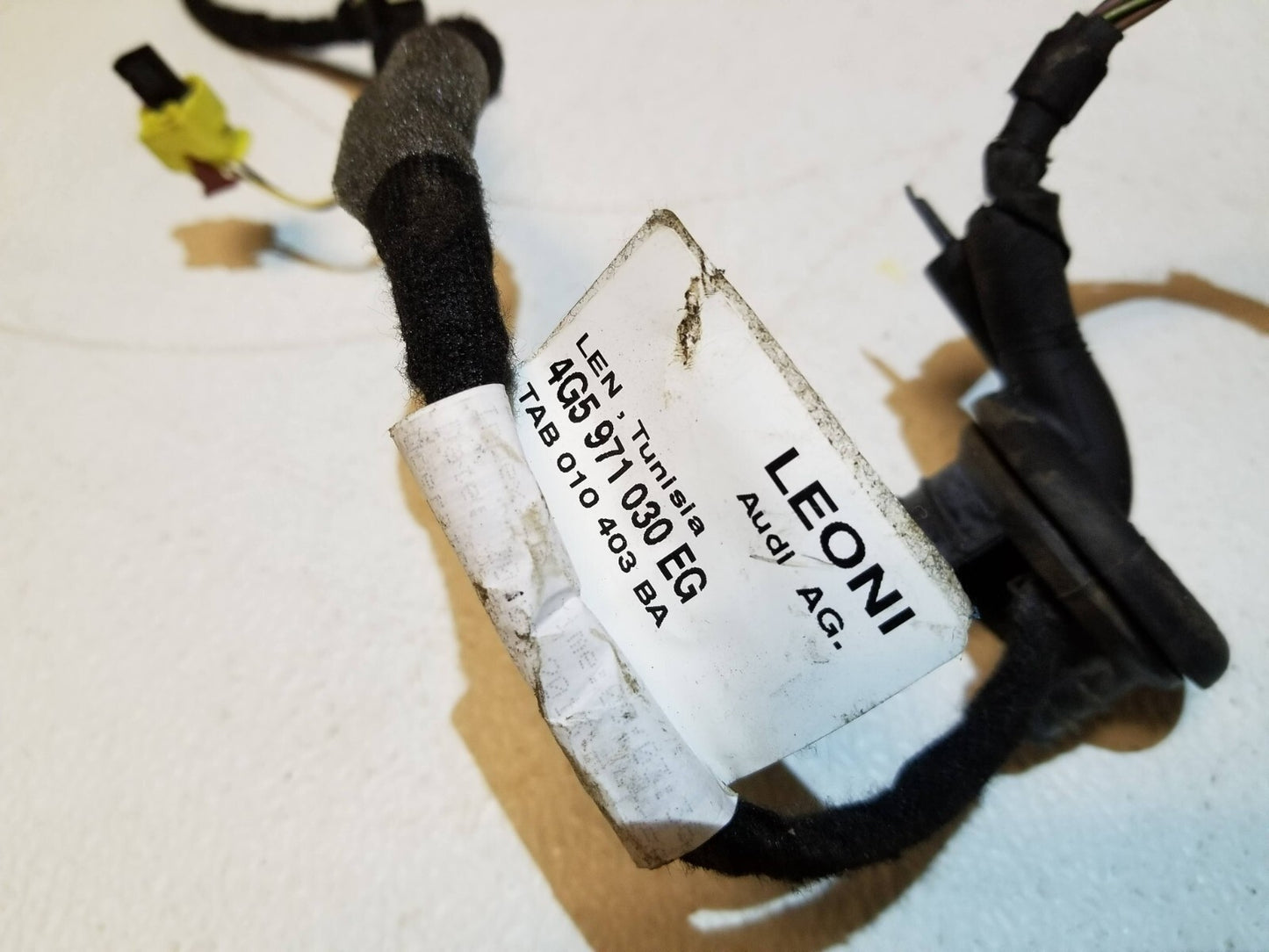 2014 Audi A6 Front Passenger Door Wiring Harness OEM