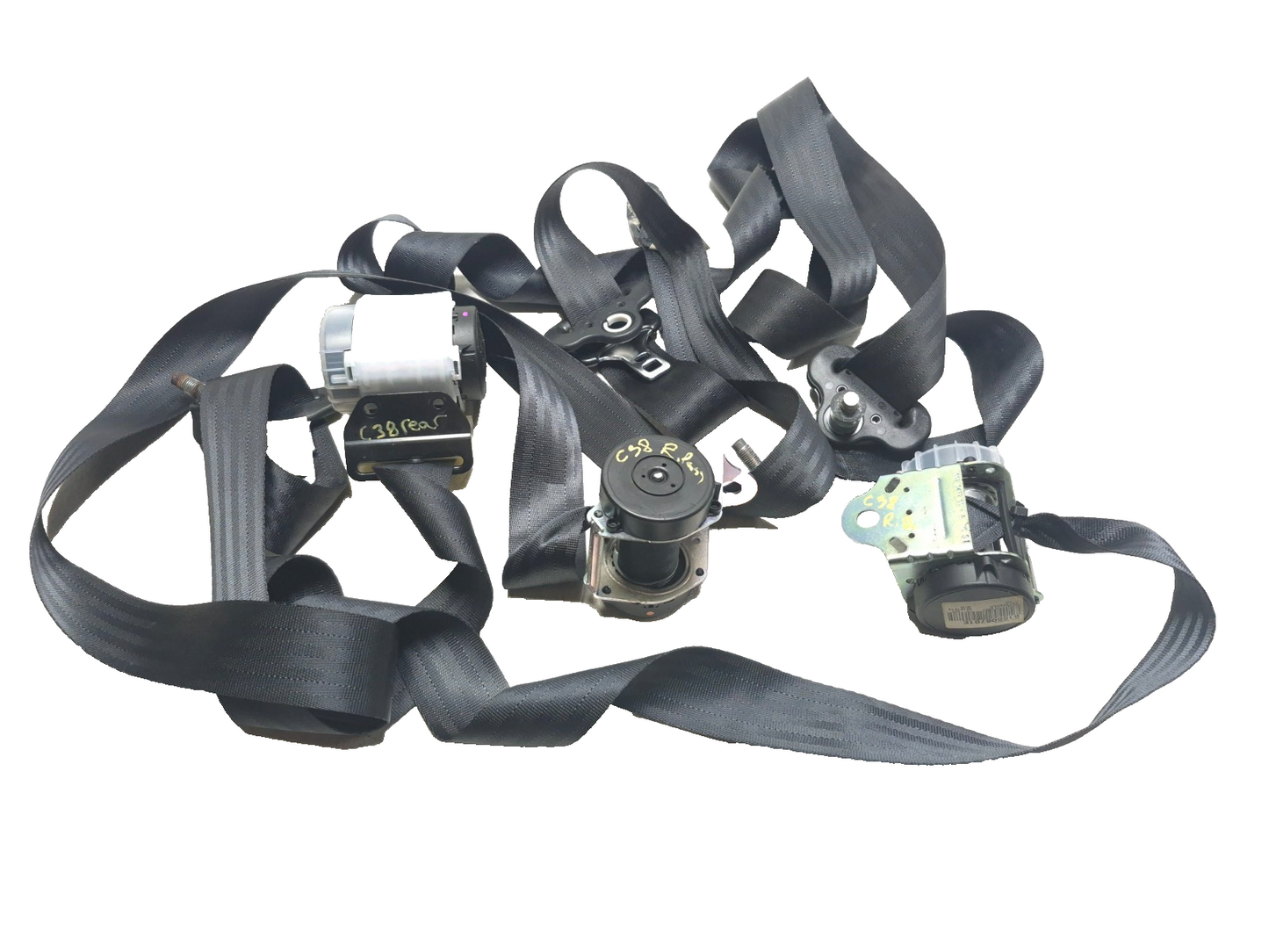 2015 Nissan Juke Rear Seat Belt Retractor Set 3pcs OEM