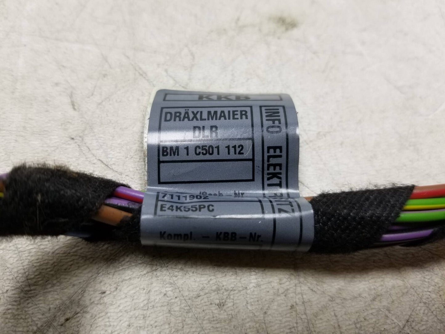 2004 - 2006 BMW X3 Seat Wire Wiring Harness Front Passenger Side Right OEM