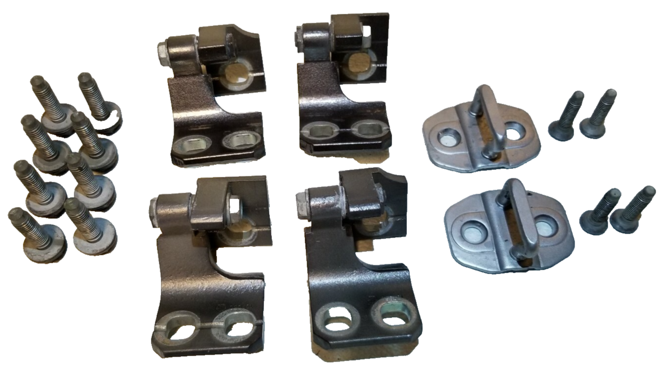 2015 Dodge Dart Passenger Side Door Hinge & Latch Striker 6pcs W/ Bolt 12pcs OEM