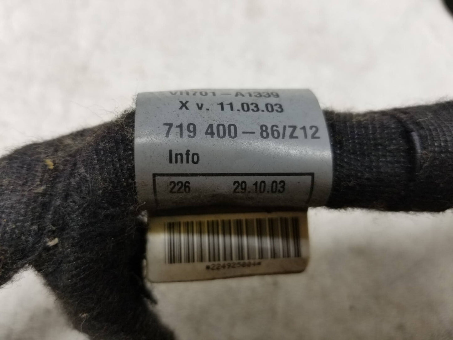 04-06 Porschee Cayenne Front Passenger Seat Wire Harness 7l0971364ad OEM