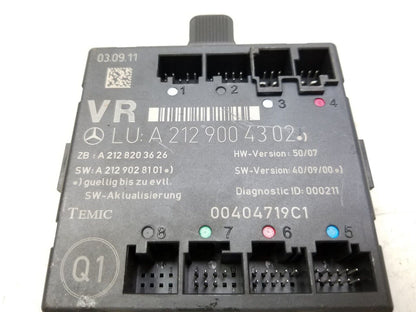 10-16 Mercedes W212 E350 E500 Door Control Module Front Passenger Side Right OEM