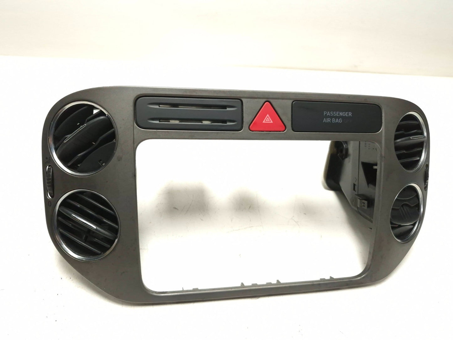 2011 Volkswagen Tiguan Dashboard Radio Trim Bezel With Air Vent Grille OEM