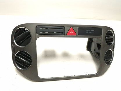 2011 Volkswagen Tiguan Dashboard Radio Trim Bezel With Air Vent Grille OEM