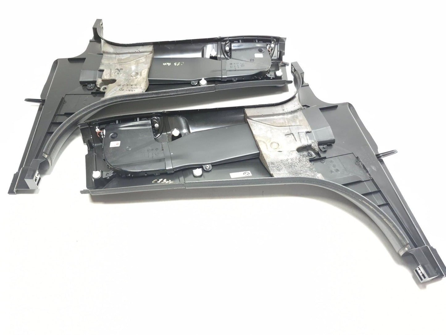 2011 BMW 750li B Pillar Trim Cover Lower Left & Right Pair OEM