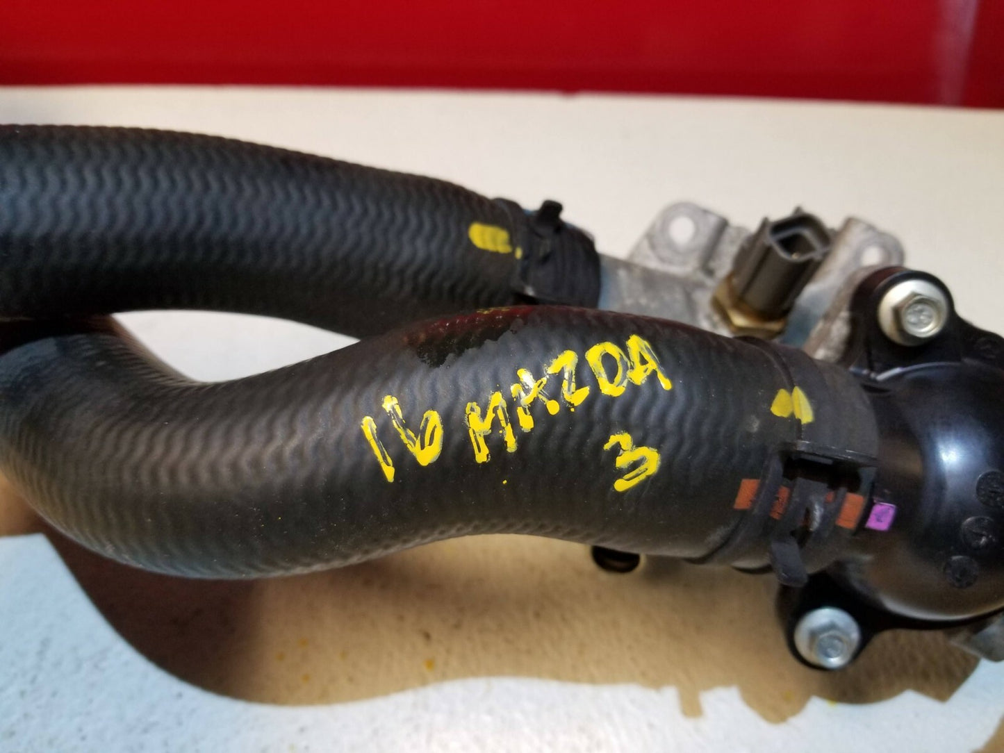 2016 Mazda 3 Engine Coolant Thermostat Housing OEM